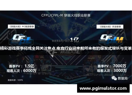 精彩游戏赛事将成全民关注焦点 电竞行业迎来前所未有的爆发式增长与变革